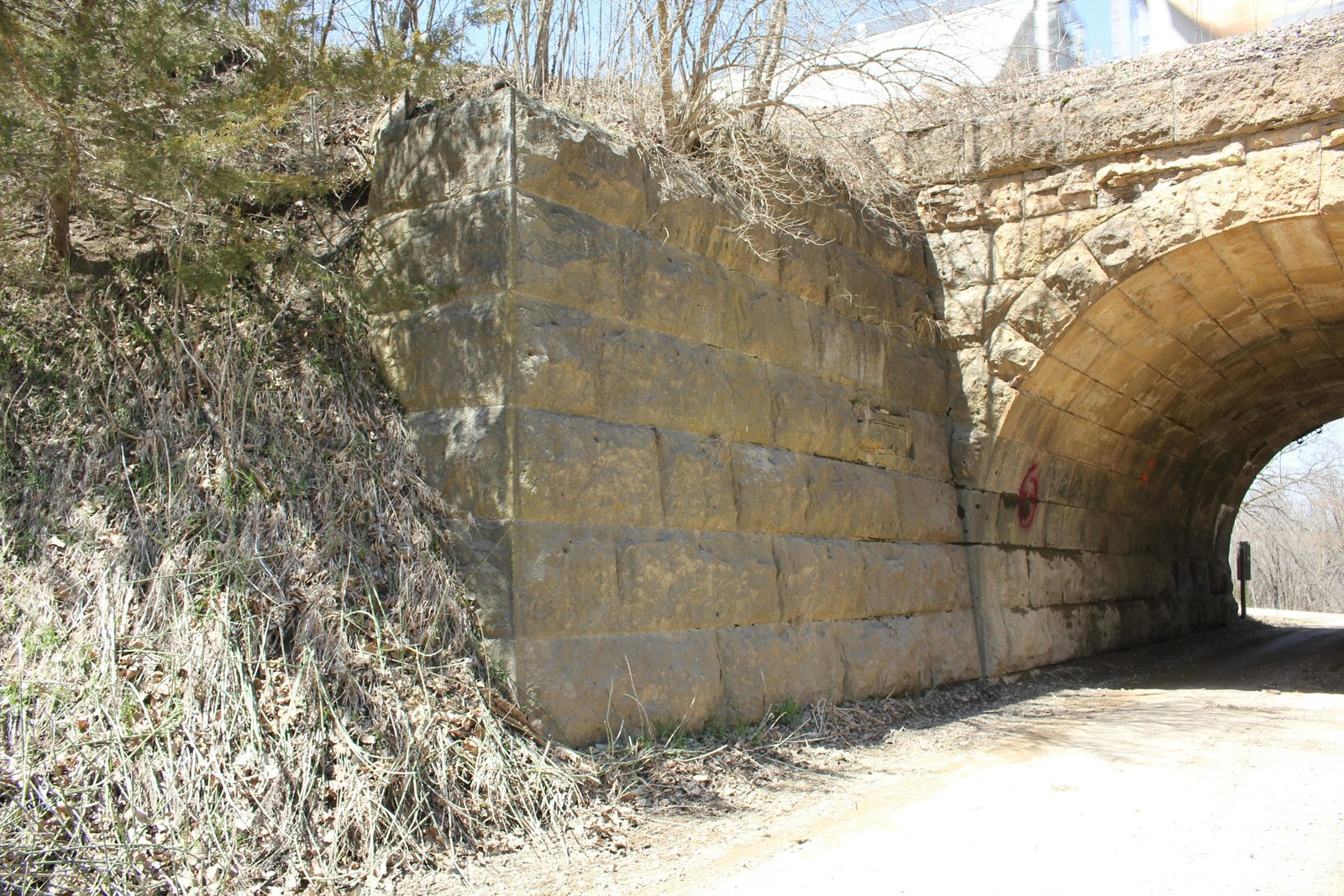 Southwest wing wall